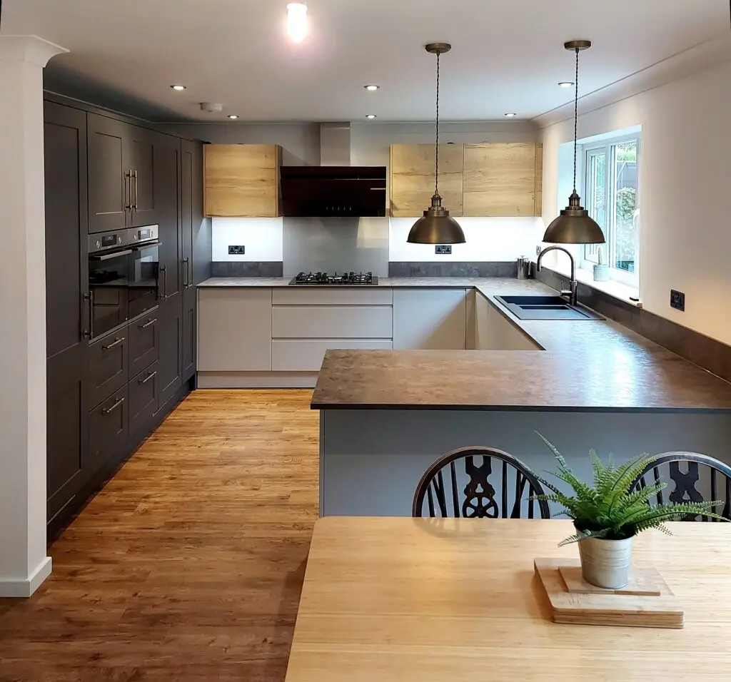 reclaimed barn wood kitchen flooring